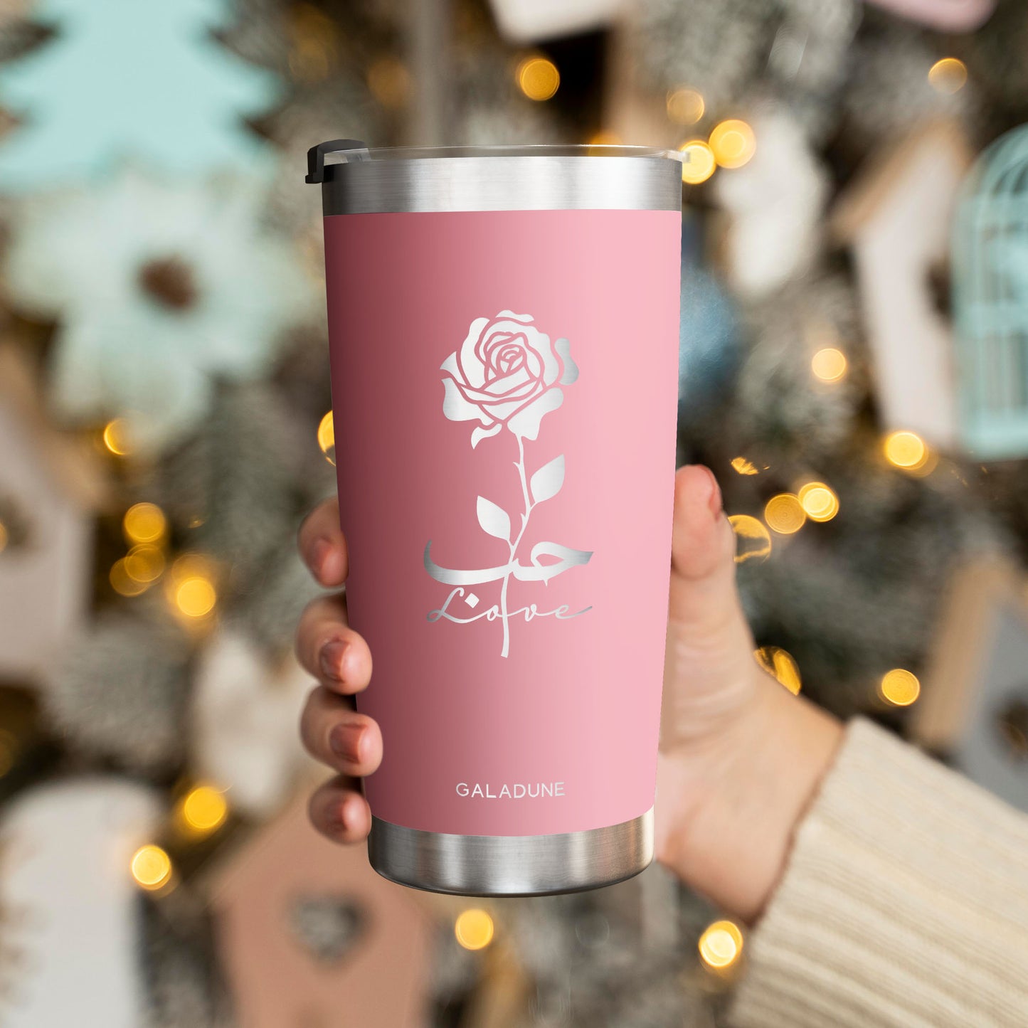 Personalized Stainless Steel Tumbler with Lid & Straw