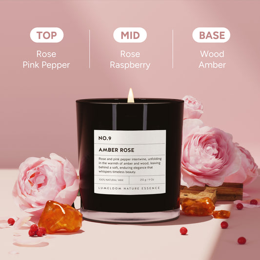 Amber&Rose Scented Candles for Home