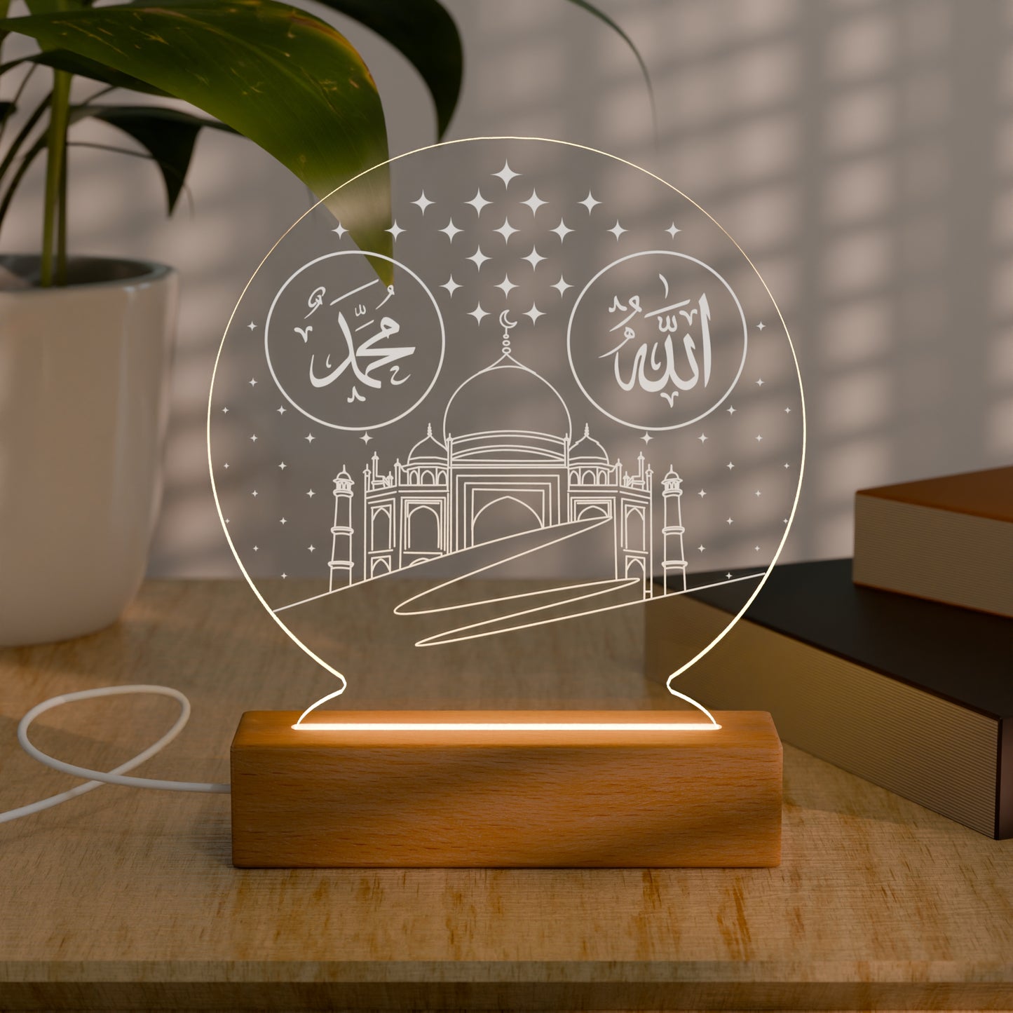 Acrylic LED Night Light – Colorful Night Light for Room & Festival