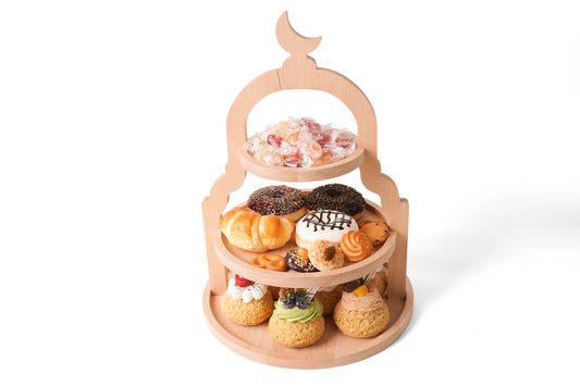 Middle Eastern Crescent Moon 3-Tier Tray