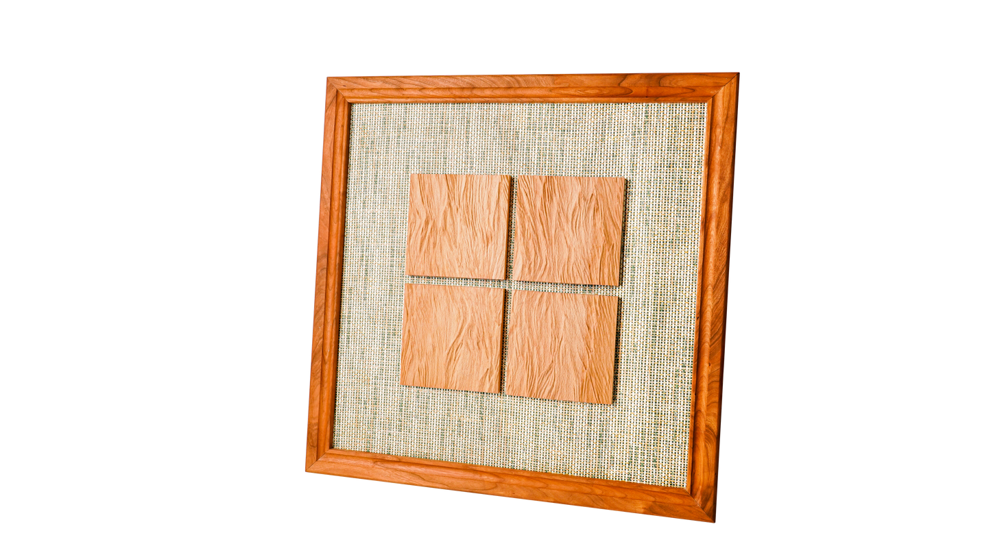 Wooden Relief Carving of Shifting Sand Dunes: A Tribute to Life's Fleeting Traces