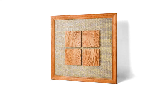 "Eternal Currents" – Handcrafted Wooden Relief Carving of Ocean Whirlpools