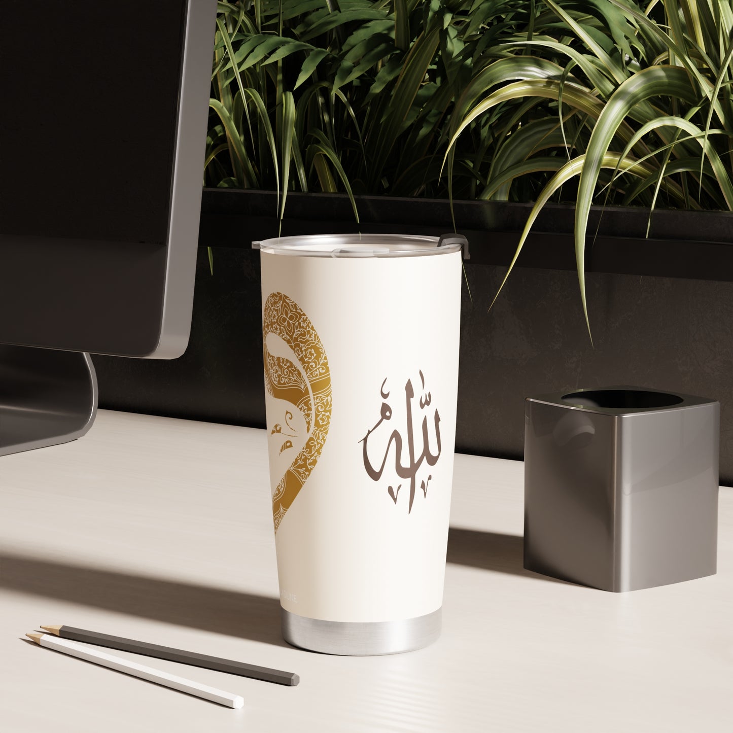 Personalized Stainless Steel Tumbler with Lid & Straw