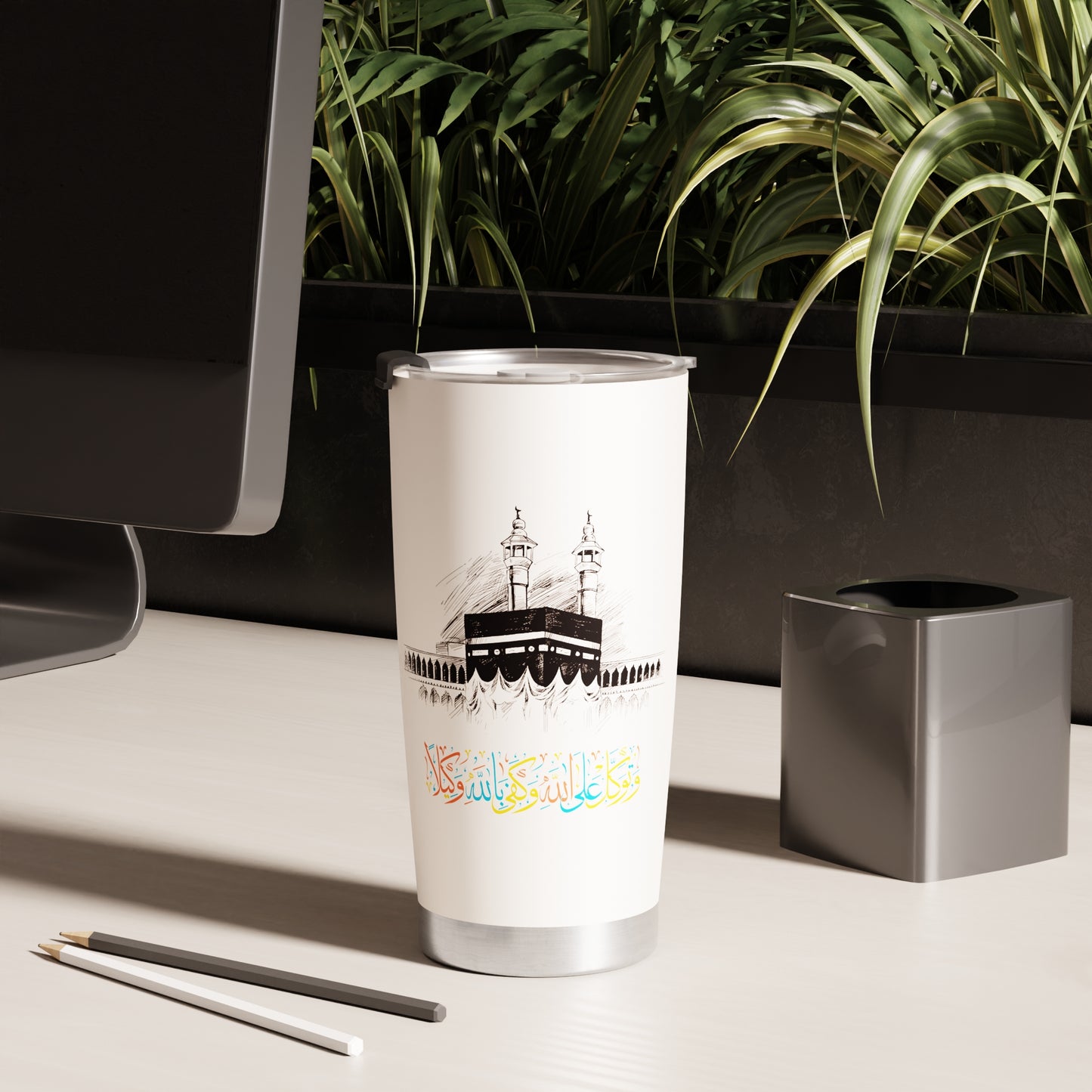 Personalized Stainless Steel Tumbler with Lid & Straw