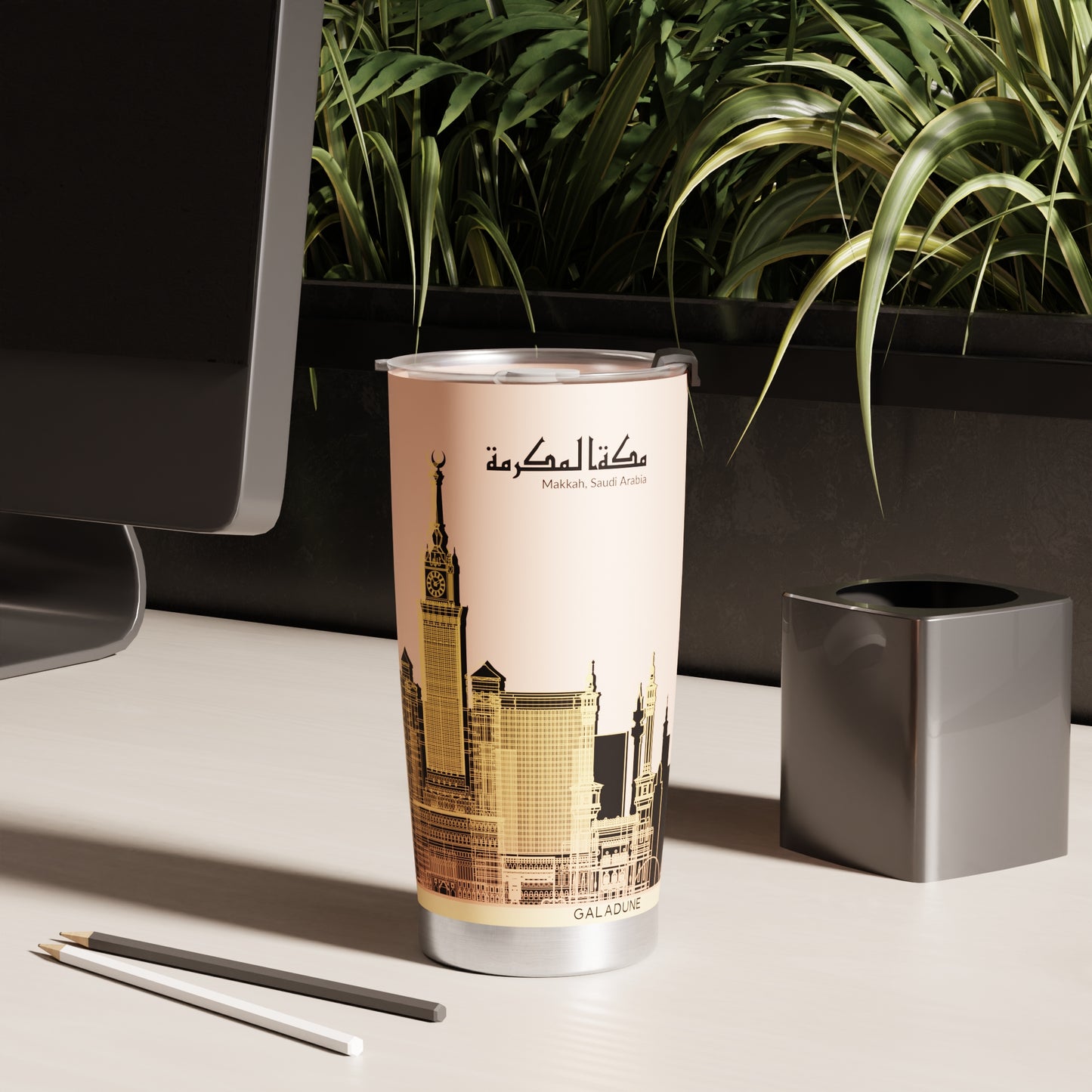Personalized Stainless Steel Tumbler with Lid & Straw