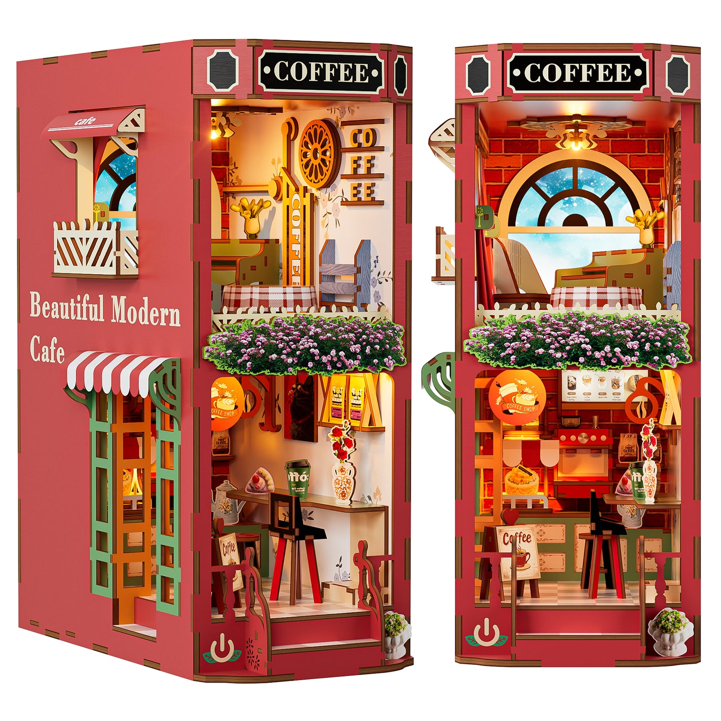 Coffee Shop DIY Book Nook Kit - 3D Wooden Puzzle
