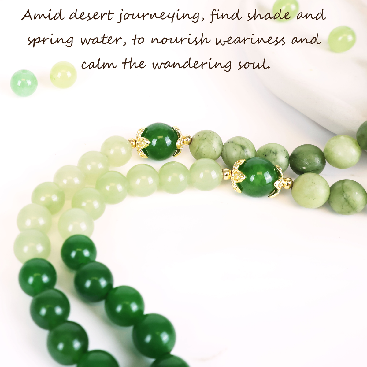 Tasbih-99beads-Chant of Traveler-Green
