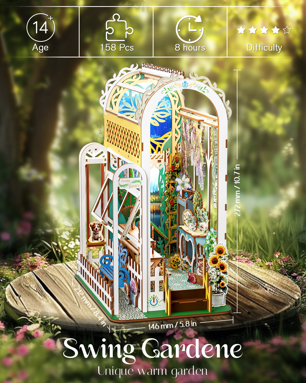 Swing Collection DIY Book Nook Kit - 3D Wooden Puzzle