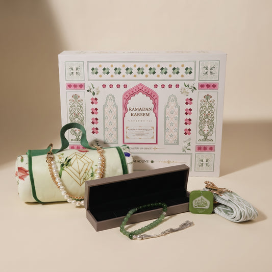 Pray Rug & Tasbih Set-Green