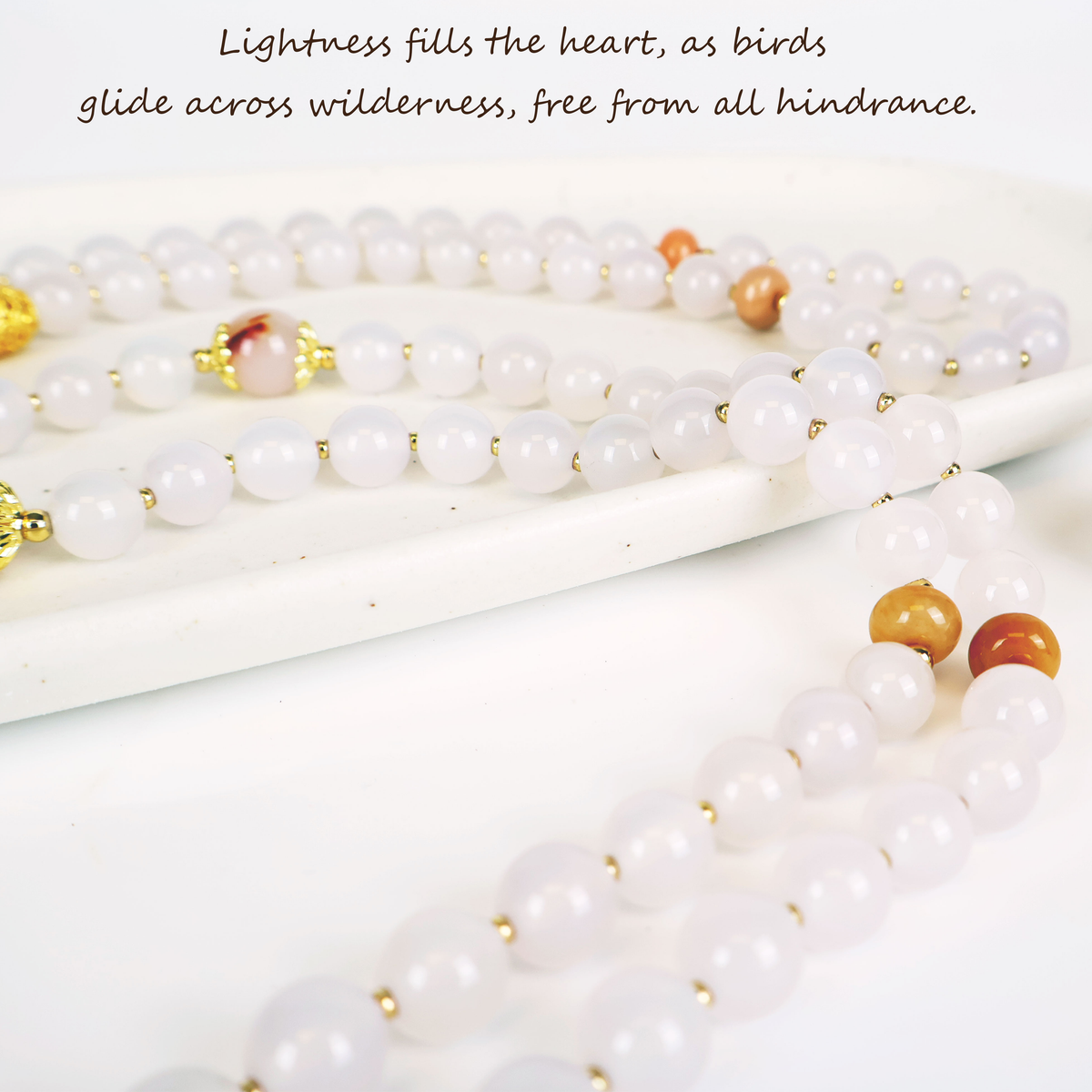 Tasbih-99beads-Chant of Traveler-White