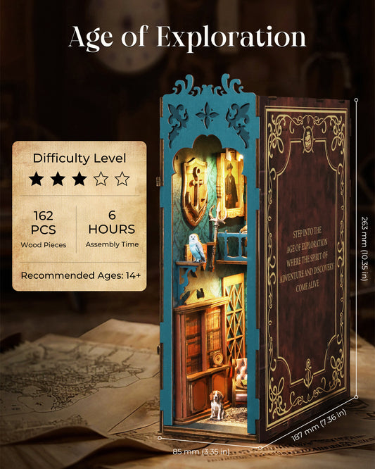 Nautical Bookends DIY Book Nook Kit - 3D Wooden Puzzle