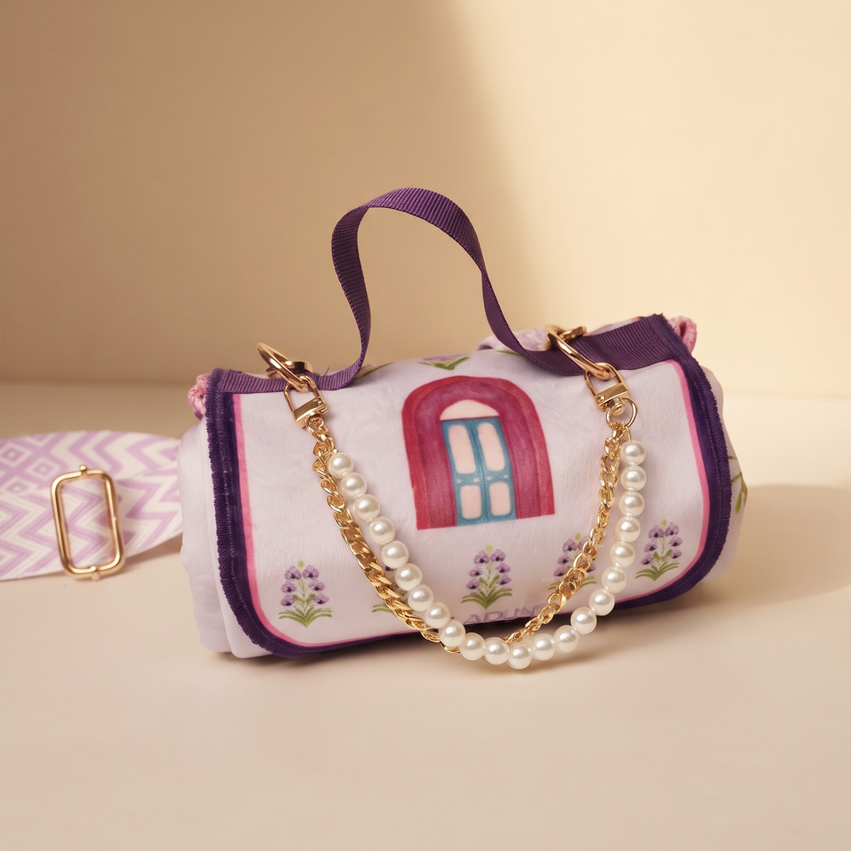 Pray Rug & Tasbih Set-Purple