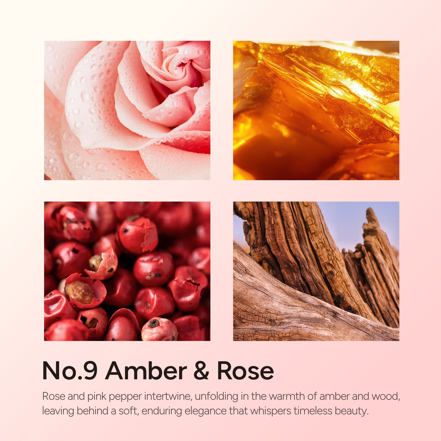 Amber&Rose Scented Candles for Home