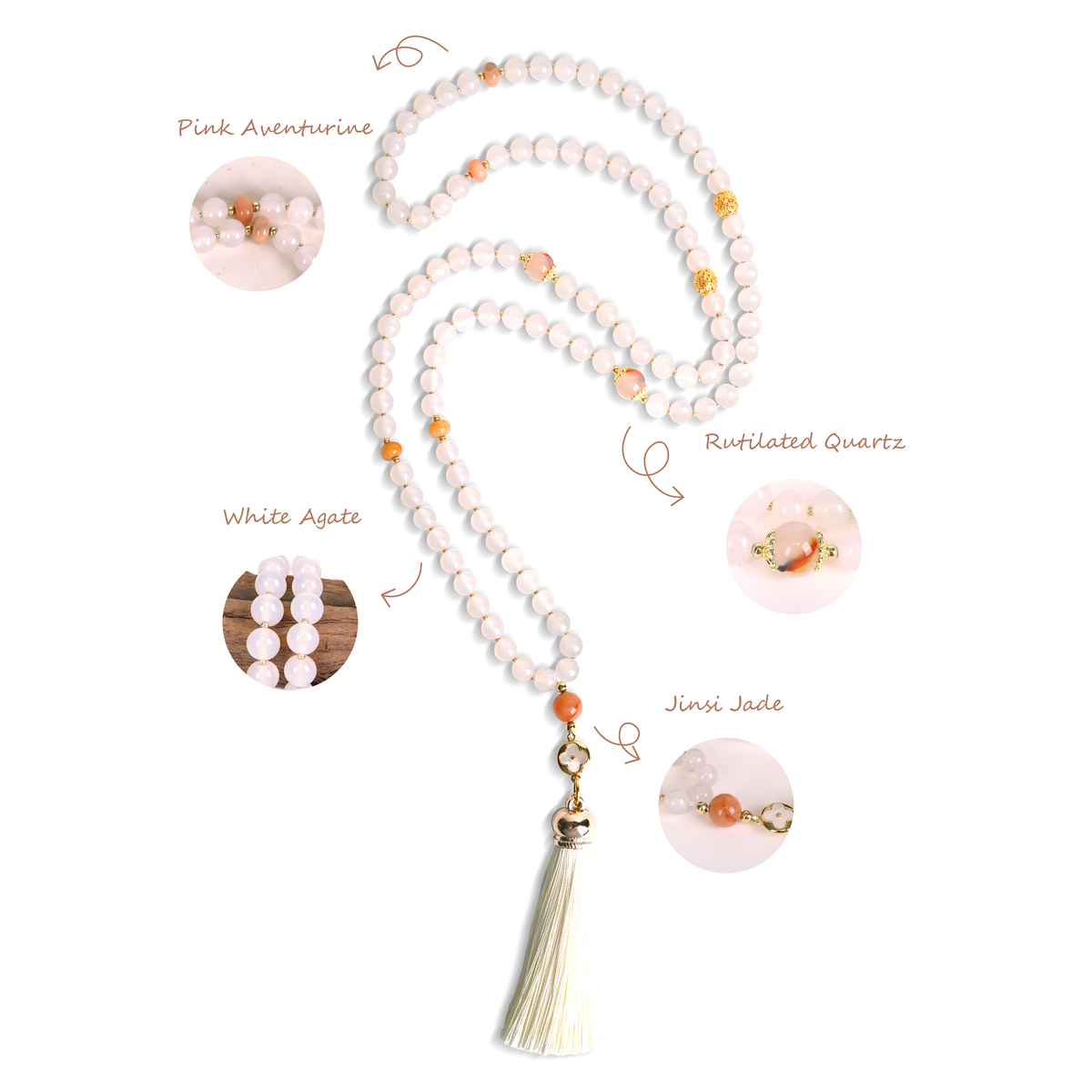 Tasbih-99beads-Chant of Traveler-White