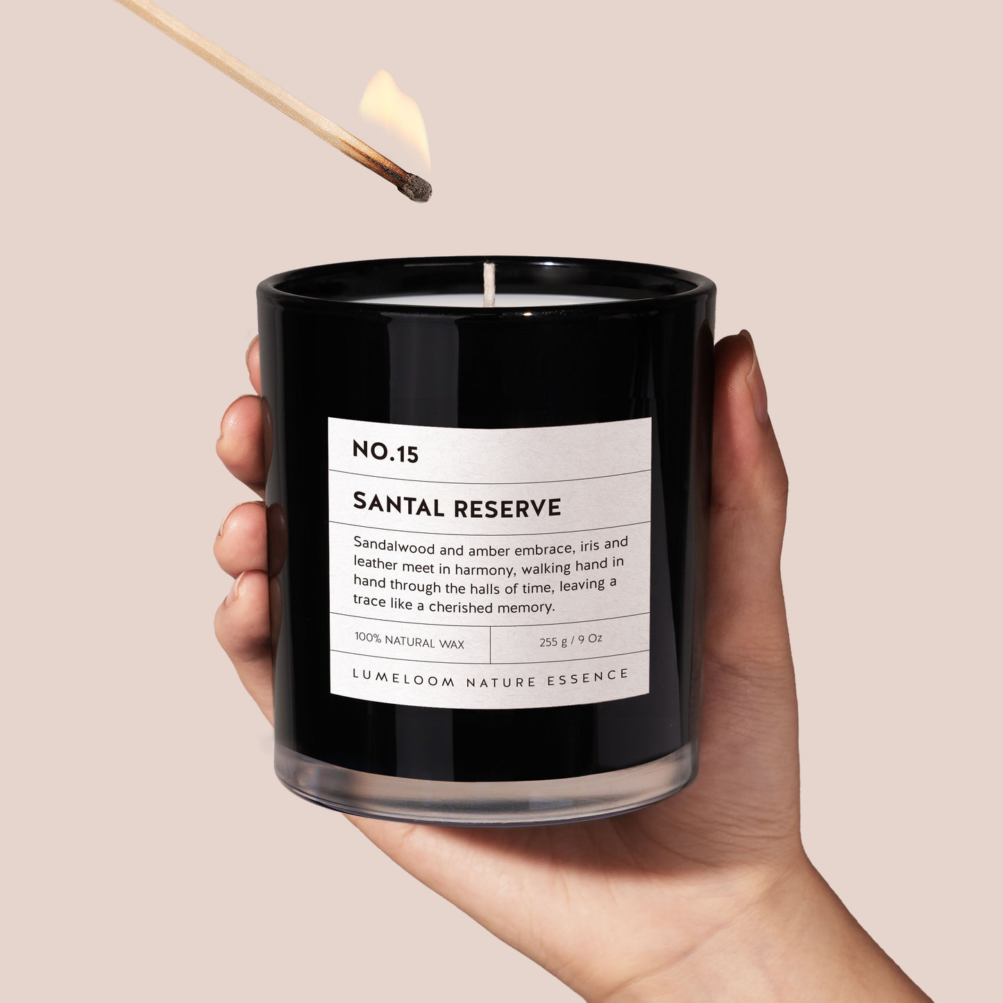 Santal Reserve Scented Candles, Sandalwood, Amber, Iris & Leather Scent