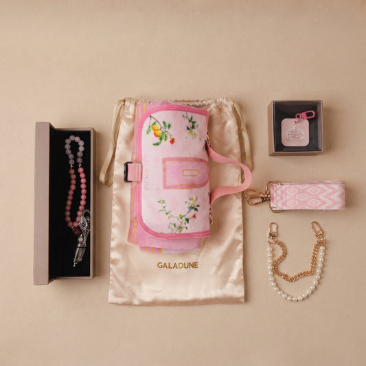 Pray Rug & Tasbih Set-Pink