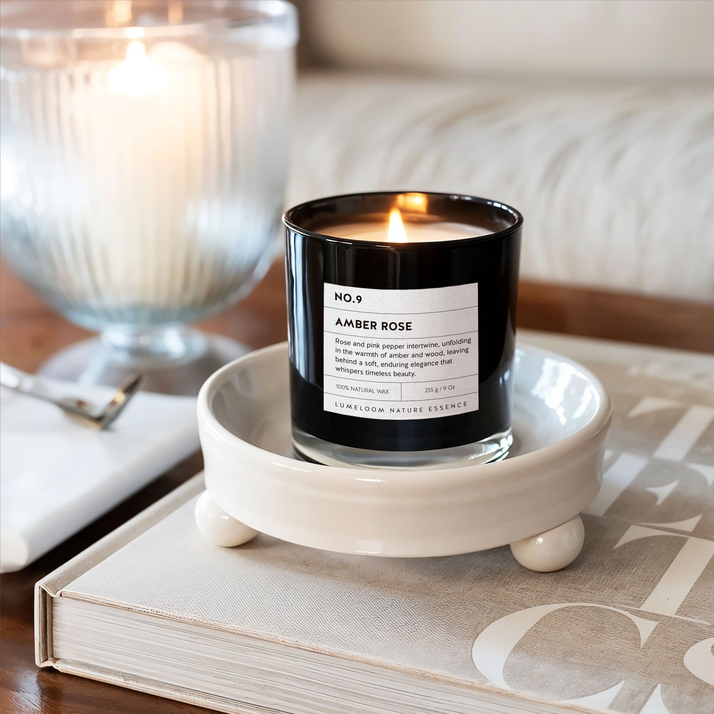 Amber&Rose Scented Candles for Home