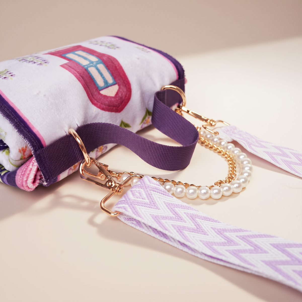 Pray Rug & Tasbih Set-Purple