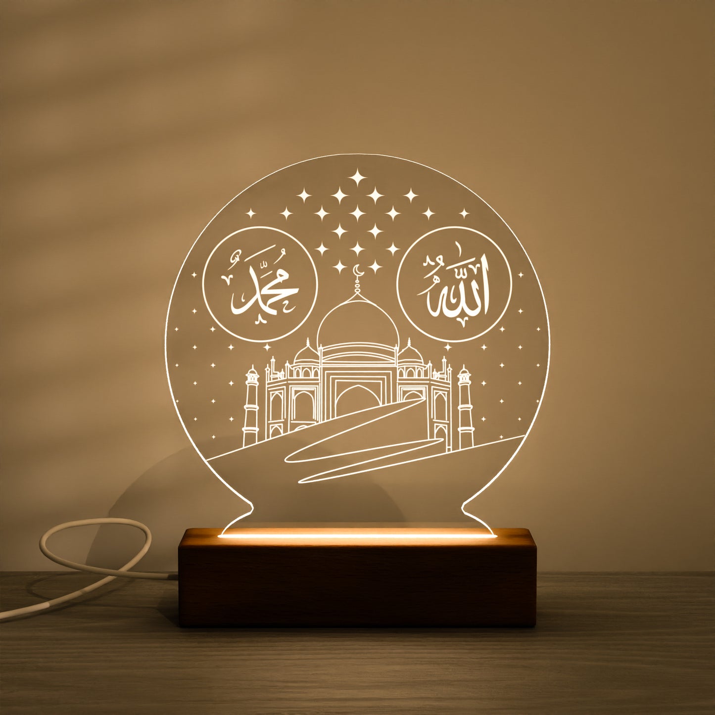 Acrylic LED Night Light – Colorful Night Light for Room & Festival