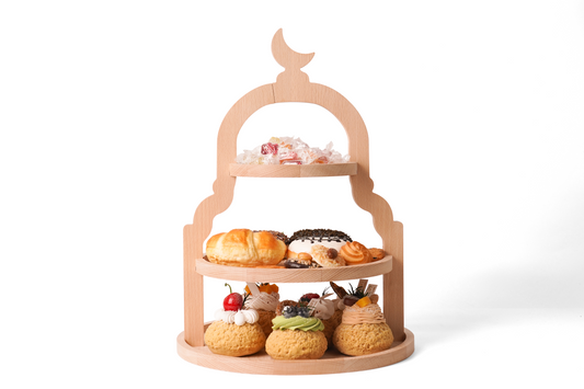 Middle Eastern Crescent Moon 3-Tier Tray