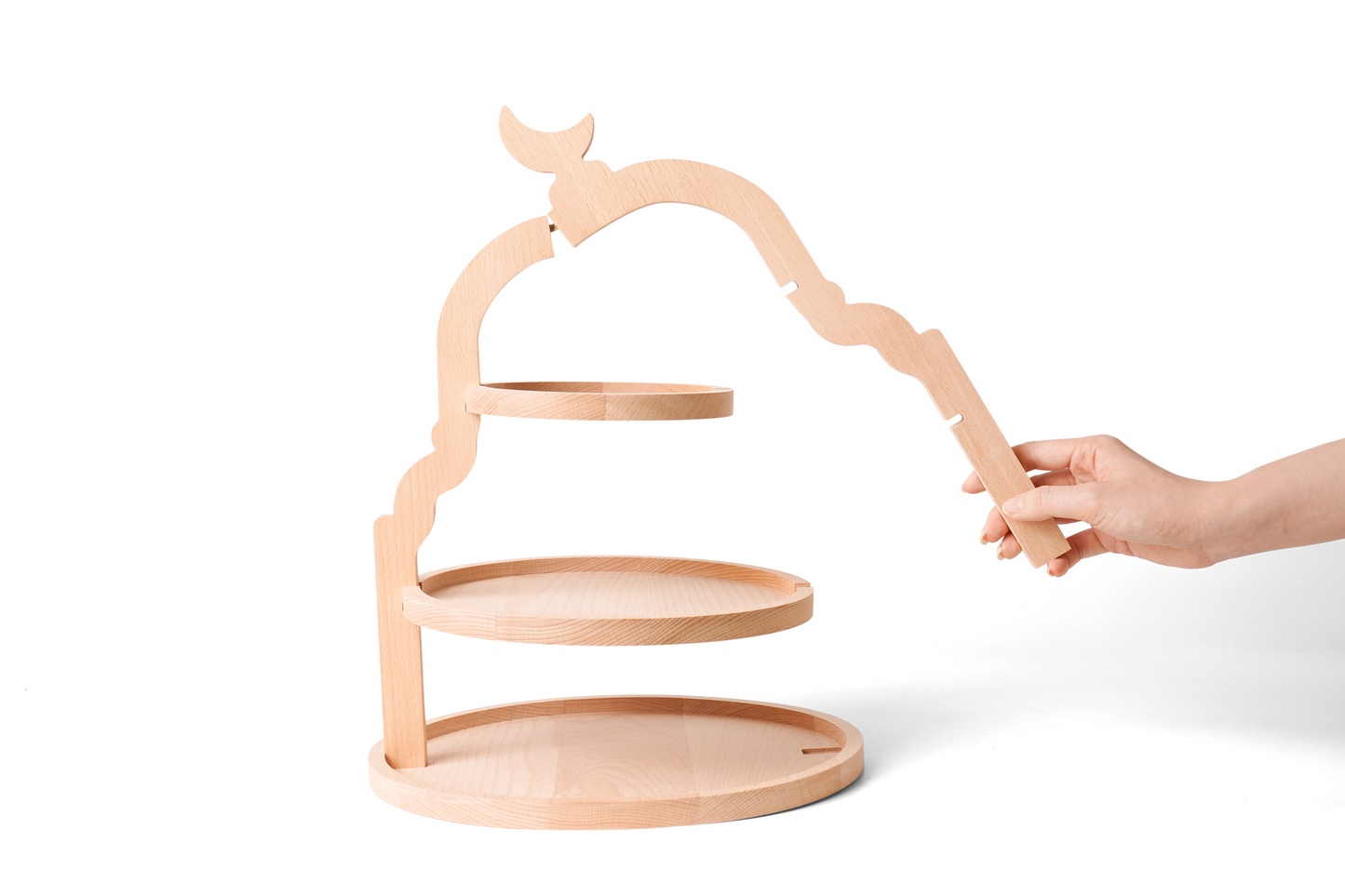 Middle Eastern Crescent Moon 3-Tier Tray