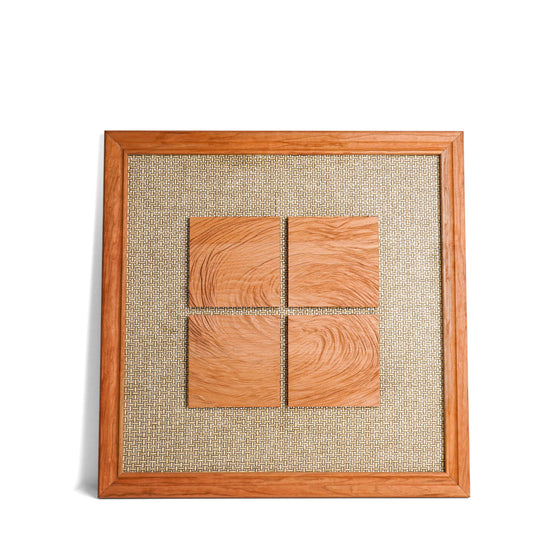 "Eternal Currents" – Handcrafted Wooden Relief Carving of Ocean Whirlpools