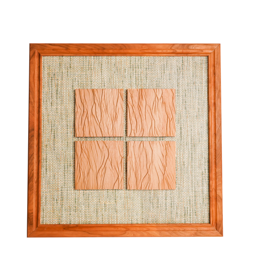 Wooden Relief Carving of Shifting Sand Dunes: A Tribute to Life's Fleeting Traces