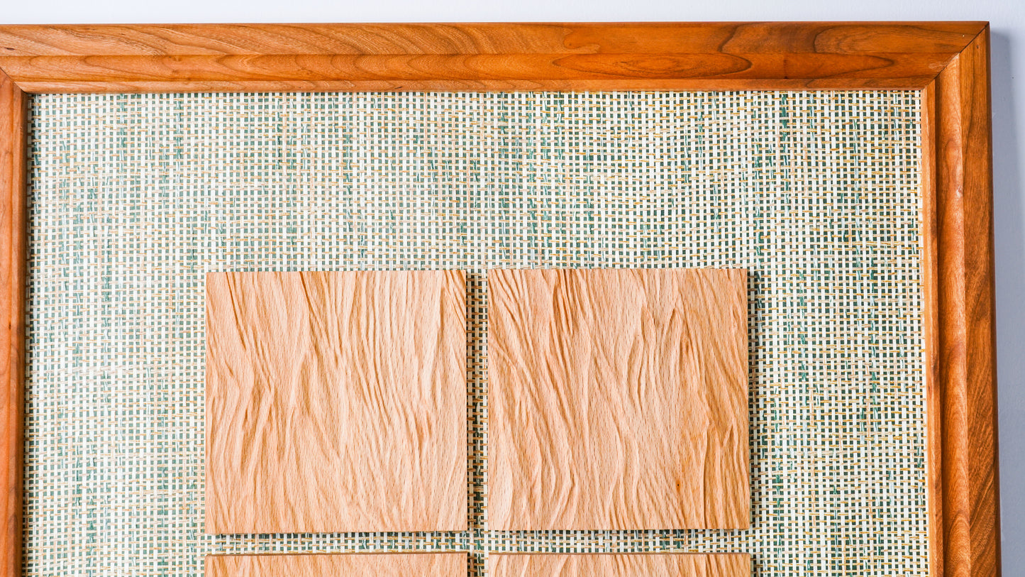 Wooden Relief Carving of Shifting Sand Dunes: A Tribute to Life's Fleeting Traces