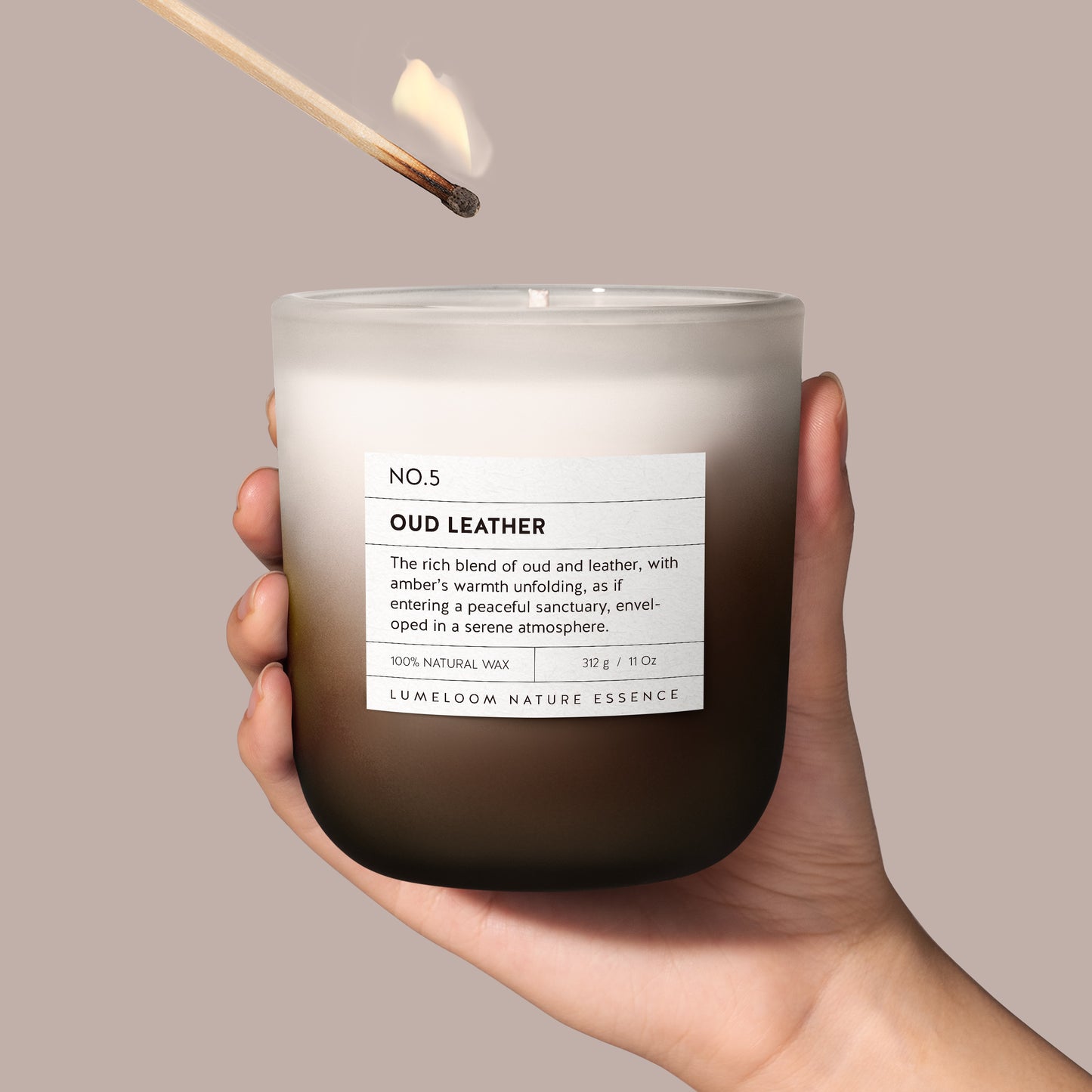 Oud & Leather Scented Candle